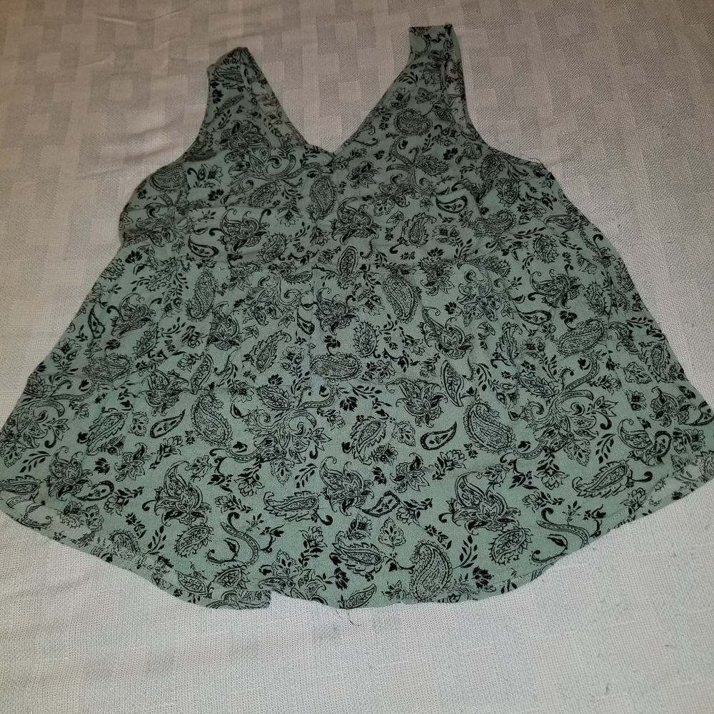Mint Green Open Tied Back Tank